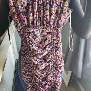 Floral Mini Dress - Pink and Purple